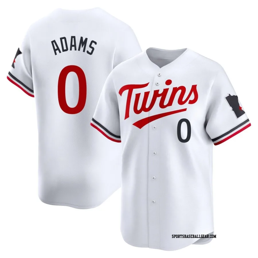 Travis Adams Youth Minnesota Twins White Limited Home Jersey