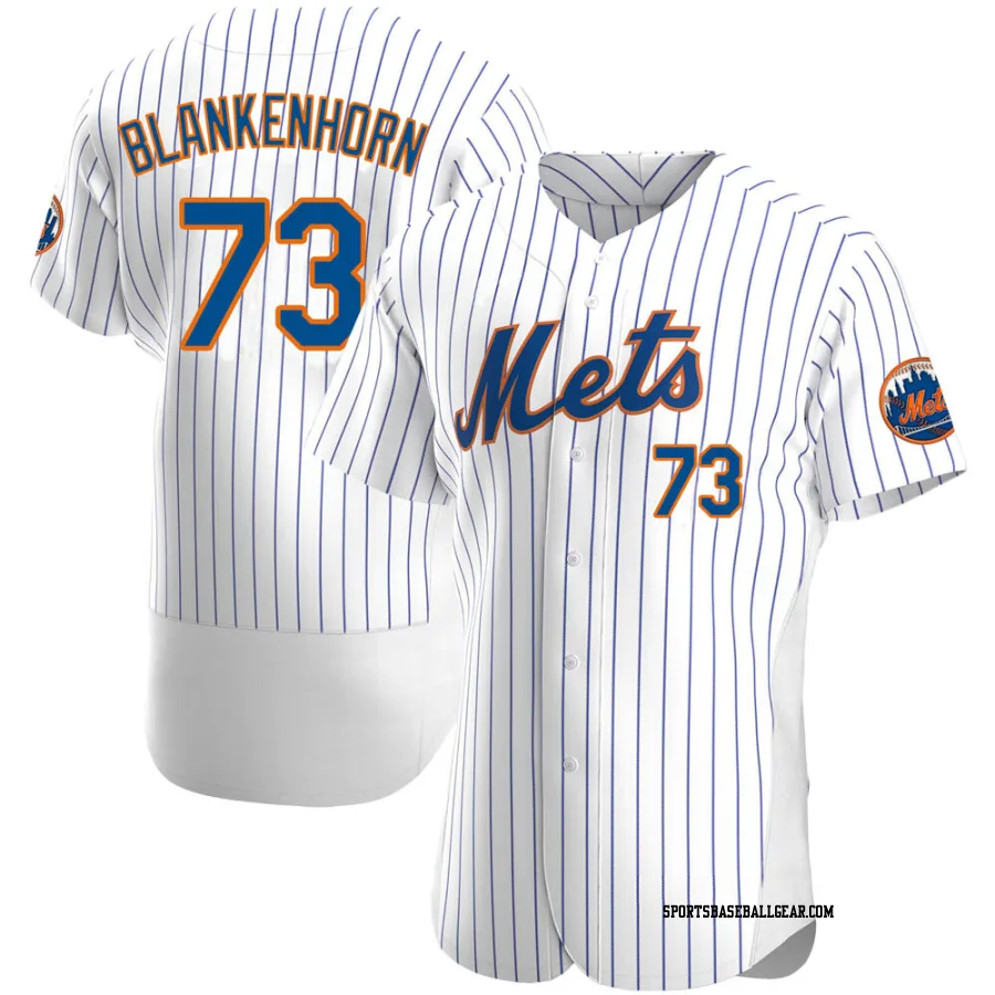 Travis Blankenhorn Men's New York Mets White Authentic Home Jersey