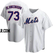 Travis Blankenhorn Men's New York Mets White Replica Home Jersey