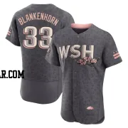 Travis Blankenhorn Men's Washington Nationals Gray Authentic 2022 City Connect Jersey