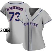 Travis Blankenhorn Women's New York Mets Gray Authentic Road Jersey