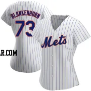 Travis Blankenhorn Women's New York Mets White Replica Home Jersey