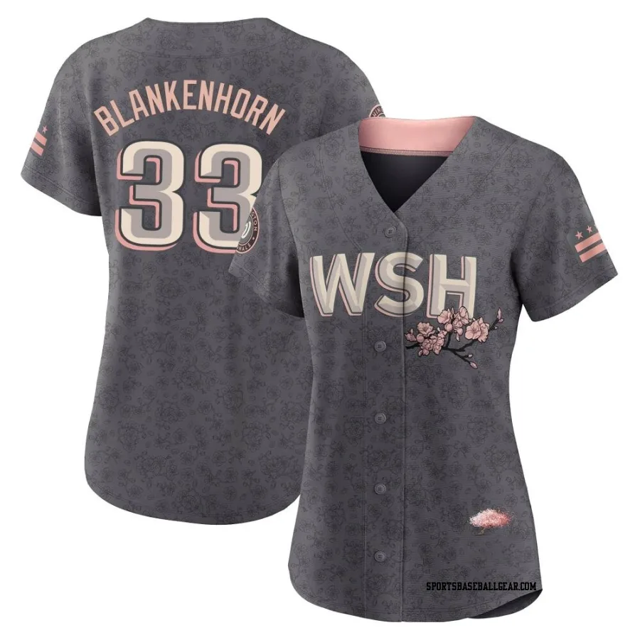 Travis Blankenhorn Women's Washington Nationals Gray Authentic 2022 City Connect Jersey