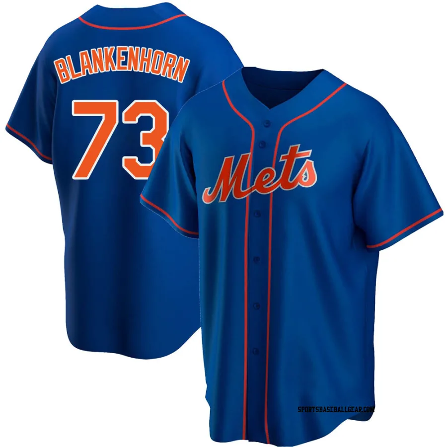 Travis Blankenhorn Youth New York Mets Royal Replica Alternate Jersey