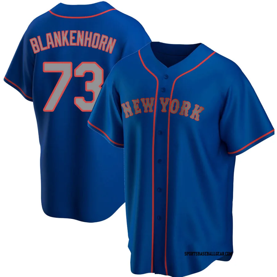 Travis Blankenhorn Youth New York Mets Royal Replica Alternate Road Jersey