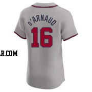 Travis d'Arnaud Men's Atlanta Braves Gray Elite Road Jersey