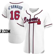 Travis d'Arnaud Men's Atlanta Braves White Authentic Home Jersey