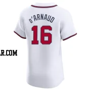 Travis d'Arnaud Men's Atlanta Braves White Elite Home Jersey