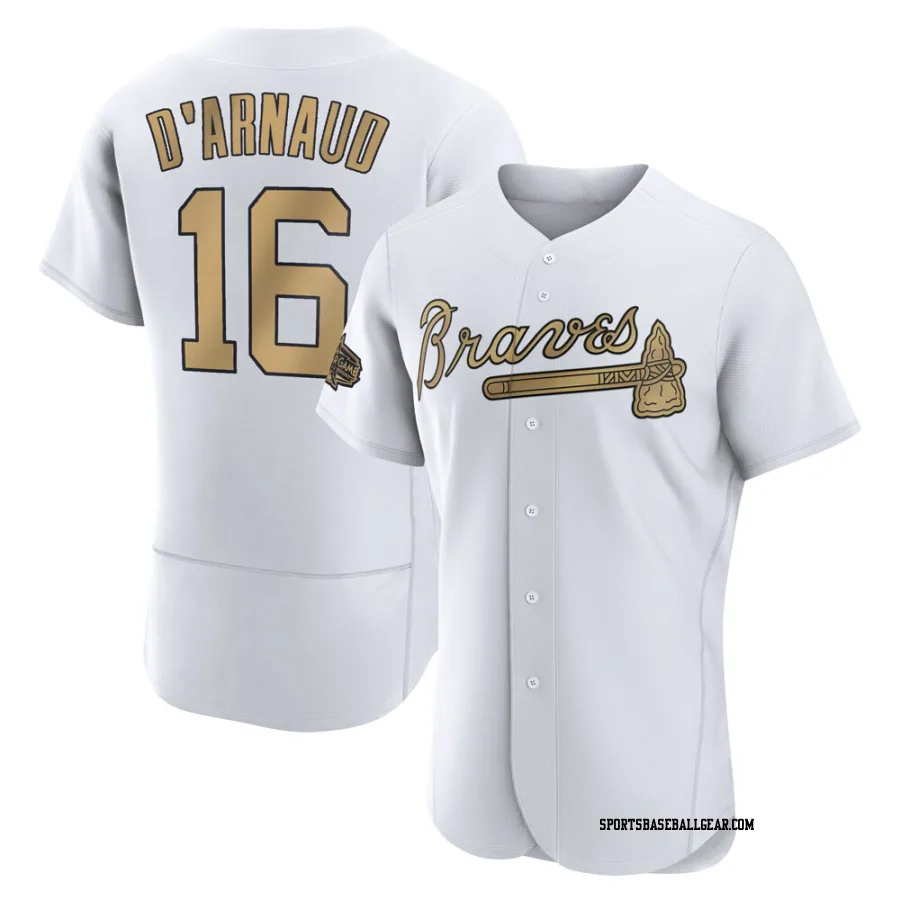 Travis d'Arnaud Men's Atlanta Braves White Game Authentic 2022 All-Star Jersey