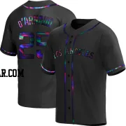 Travis d'Arnaud Men's Los Angeles Angels Black Holographic Replica Alternate Jersey