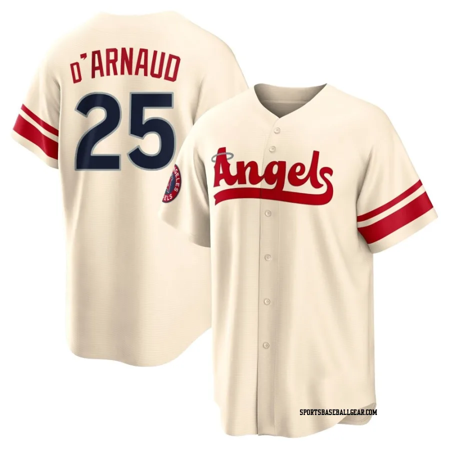 Travis d'Arnaud Men's Los Angeles Angels Cream Replica 2022 City Connect Jersey