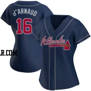 Travis d'Arnaud Women's Atlanta Braves Navy Authentic Alternate Jersey