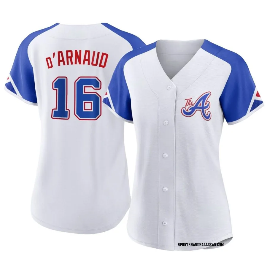 Travis d'Arnaud Women's Atlanta Braves White Authentic 2023 City Connect Jersey