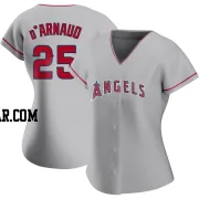 Travis d'Arnaud Women's Los Angeles Angels Authentic Silver Road Jersey