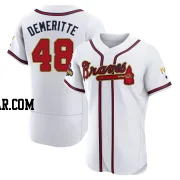 Travis Demeritte Men's Atlanta Braves Gold Authentic White 2022 Program Jersey