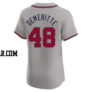 Travis Demeritte Men's Atlanta Braves Gray Elite Road Jersey