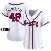 Travis Demeritte Women's Atlanta Braves White Limited Home Jersey