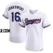 Travis Jankowski Men's Texas Rangers Gold Elite White 2024 Collection Jersey