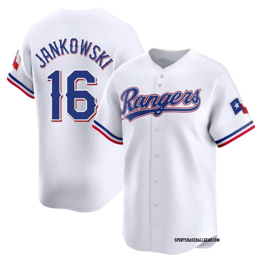 Travis Jankowski Men's Texas Rangers White Limited Home Jersey