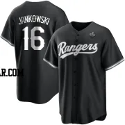 Travis Jankowski Men's Texas Rangers White Replica Black 2023 World Series Jersey