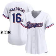 Travis Jankowski Women's Texas Rangers Gold Limited White 2024 Collection Jersey