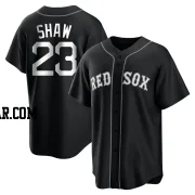 Travis Shaw Men's Boston Red Sox Black/White Replica Jersey