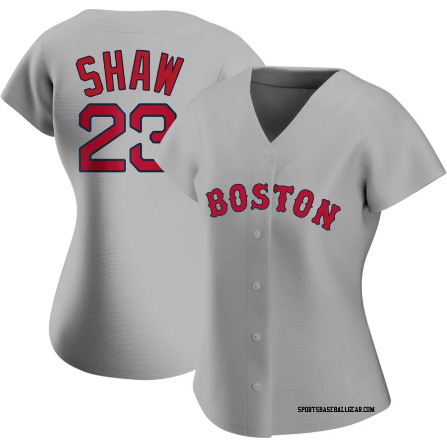 Travis Shaw Women's Boston Red Sox Gray Authentic Road Jersey