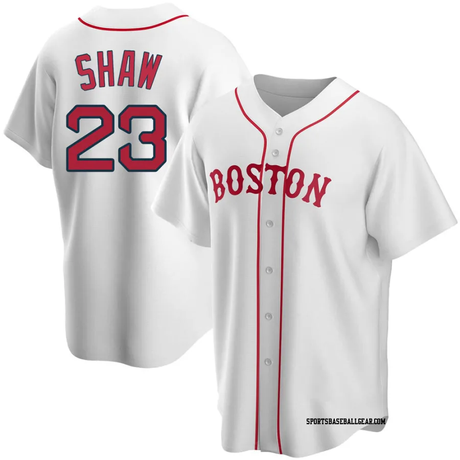 Travis Shaw Youth Boston Red Sox White Replica Alternate Jersey