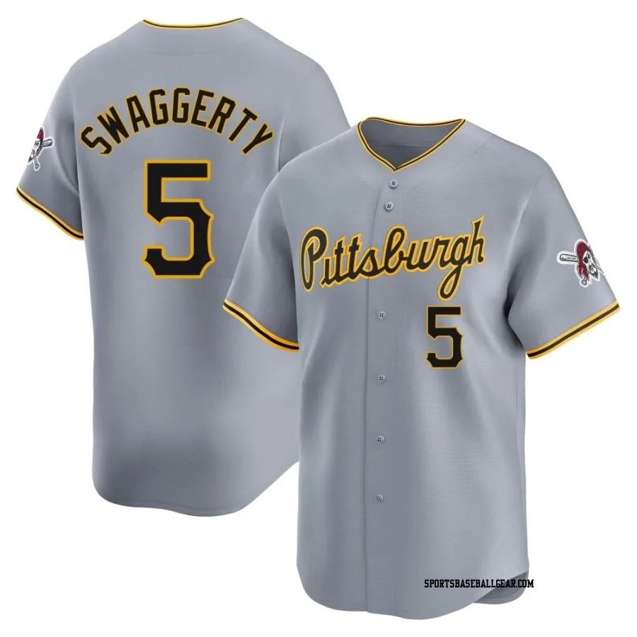 Travis Swaggerty Men's Pittsburgh Pirates Gray Limited Away Jersey