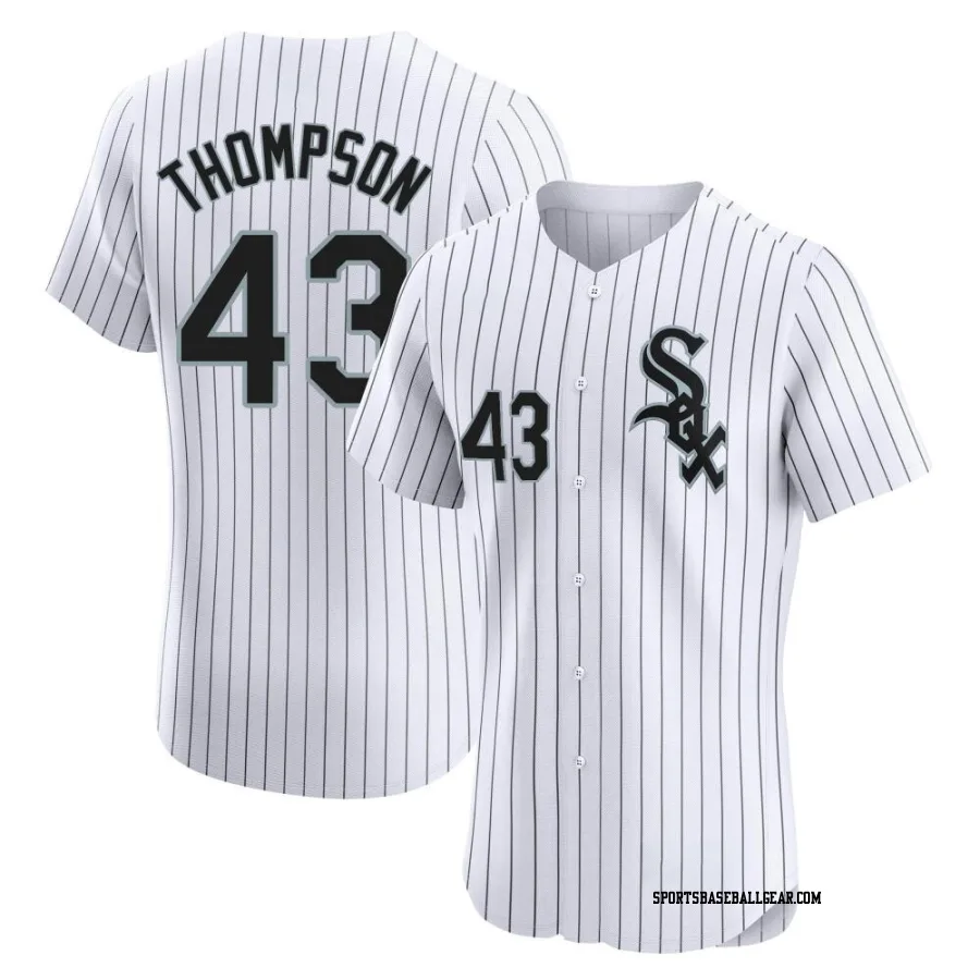 Trayce Thompson Men's Chicago White Sox White Elite Home Jersey