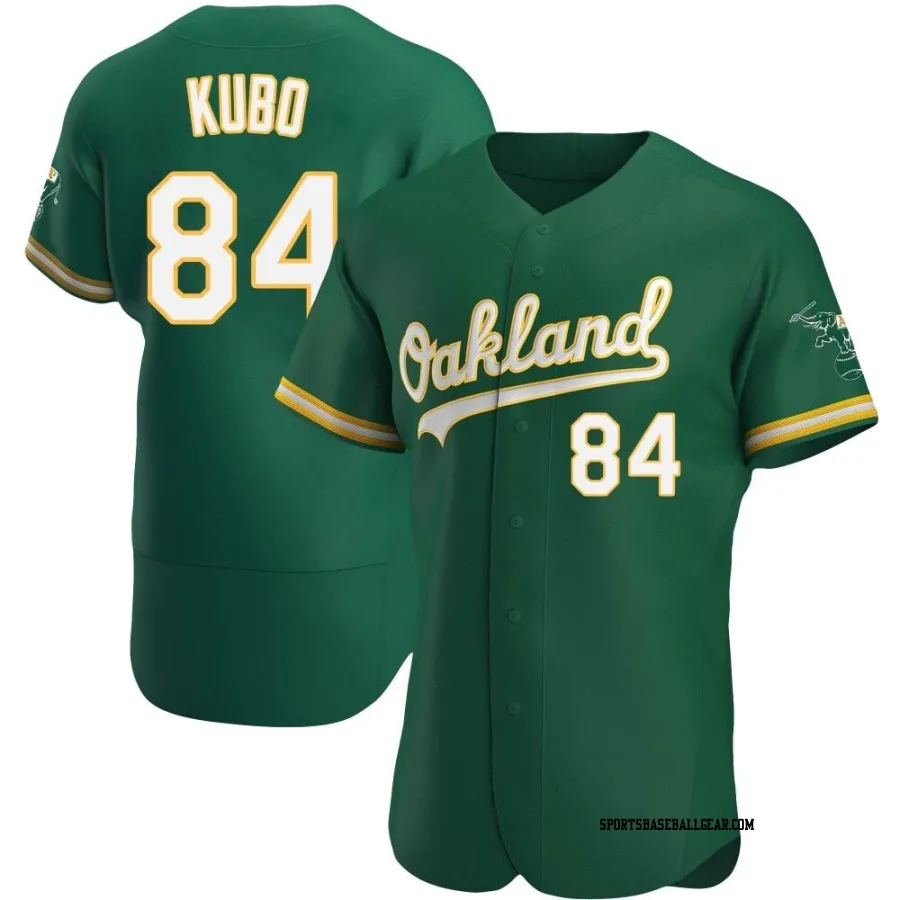 Trayson Kubo Men's Oakland Athletics Green Authentic Kelly Alternate Jersey