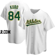 Trayson Kubo Men's Oakland Athletics White Replica Home Jersey