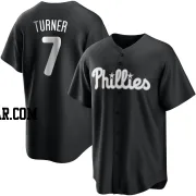 Trea Turner Men's Philadelphia Phillies Black/White Replica Jersey