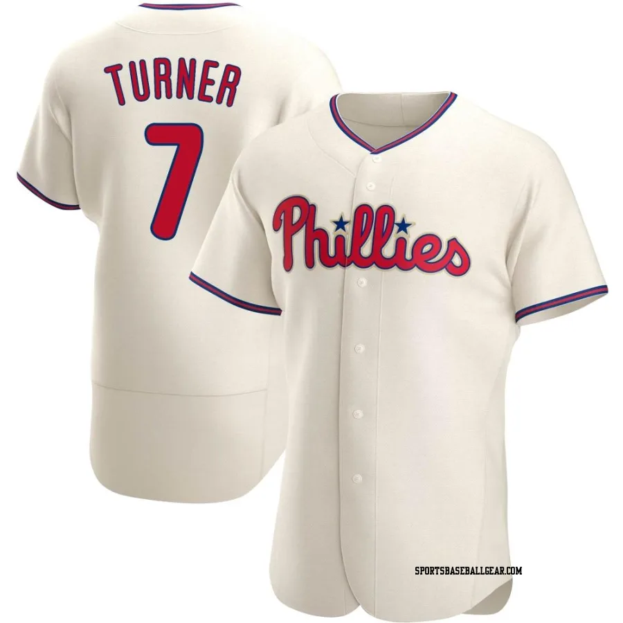 Trea Turner Men's Philadelphia Phillies Cream Authentic Alternate Jersey