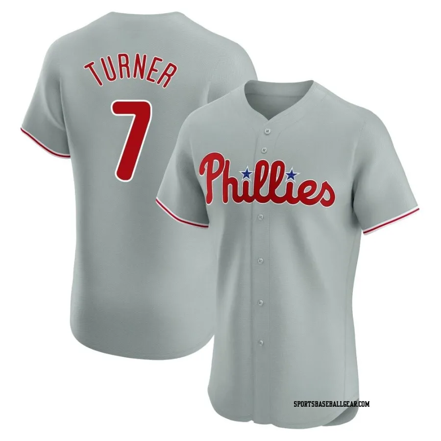 Trea Turner Men's Philadelphia Phillies Gray Elite Road Jersey