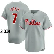 Trea Turner Men's Philadelphia Phillies Gray Limited Away Jersey