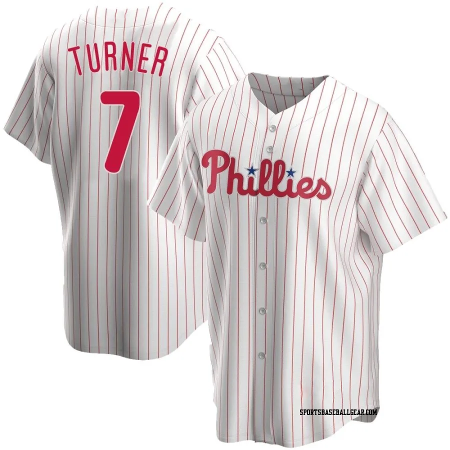 Trea Turner Men's Philadelphia Phillies White Replica Home Jersey