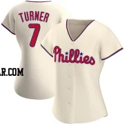 Trea Turner Women's Philadelphia Phillies Cream Authentic Alternate Jersey