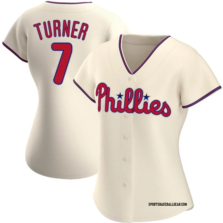 Trea Turner Women's Philadelphia Phillies Cream Authentic Alternate Jersey