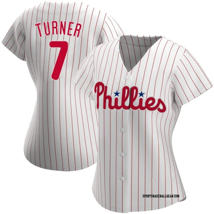 Trea Turner Women's Philadelphia Phillies White Authentic Home Jersey