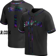 Trent Grisham Men's San Diego Padres Black Holographic Replica Alternate Jersey