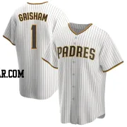 Trent Grisham Men's San Diego Padres White/Brown Replica Home Jersey