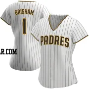 Trent Grisham Women's San Diego Padres White/Brown Authentic Home Jersey