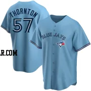 Trent Thornton Men's Toronto Blue Jays Blue Replica Powder Alternate Jersey