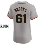 Trenton Brooks Men's San Francisco Giants Gray Elite Road Jersey