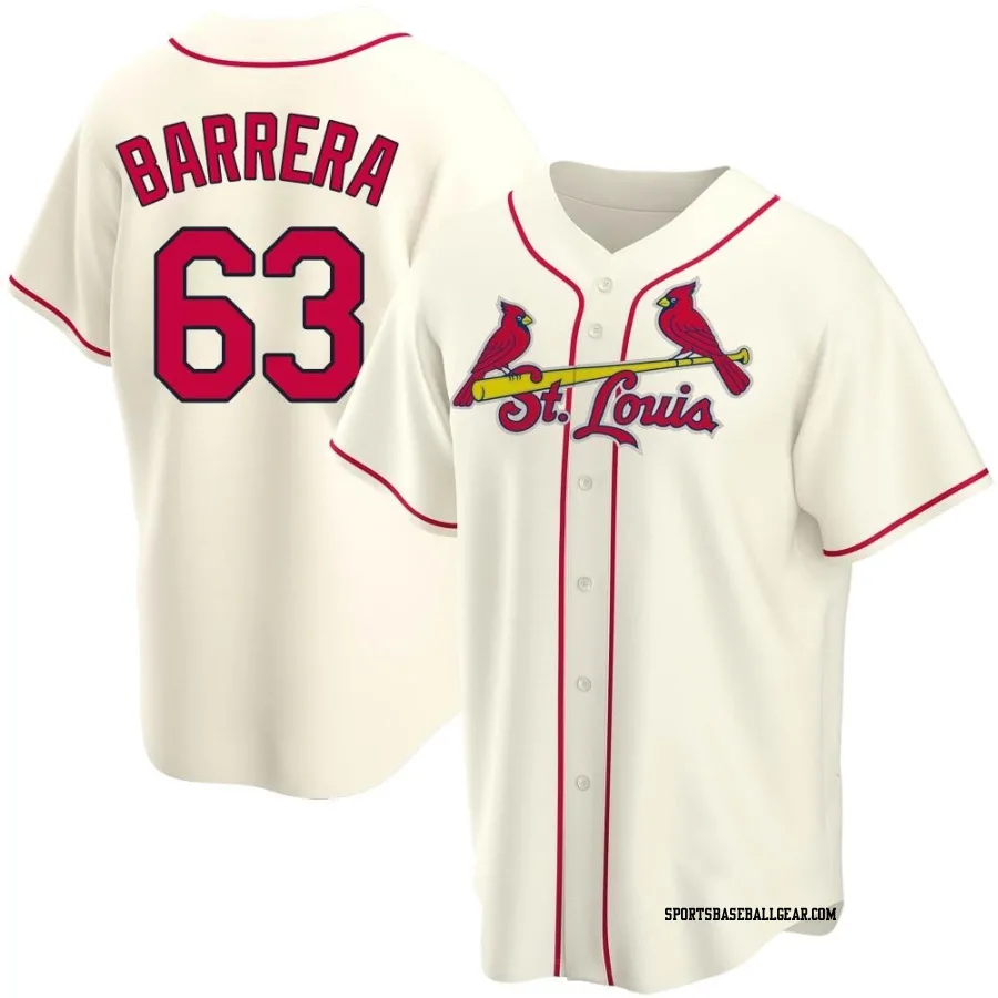 Tres Barrera Men's St. Louis Cardinals Cream Replica Alternate Jersey