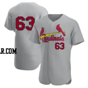 Tres Barrera Men's St. Louis Cardinals Gray Authentic Road Jersey