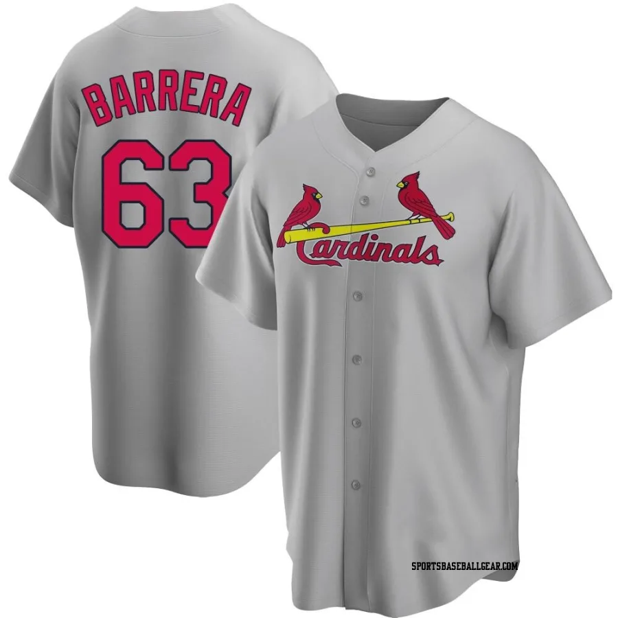 Tres Barrera Men's St. Louis Cardinals Gray Replica Road Jersey