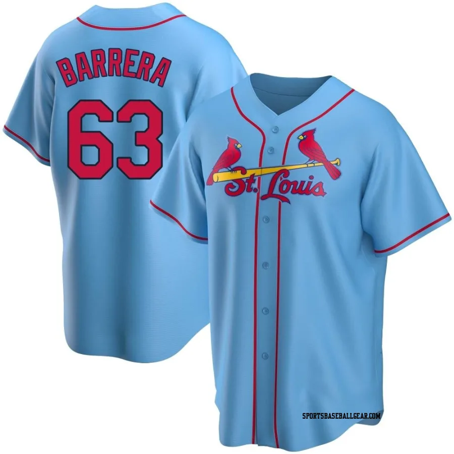 Tres Barrera Men's St. Louis Cardinals Light Blue Replica Alternate Jersey