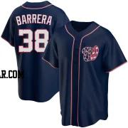 Tres Barrera Men's Washington Nationals Navy Replica Alternate Team Jersey